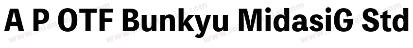 A P OTF Bunkyu MidasiG Std EB字体转换